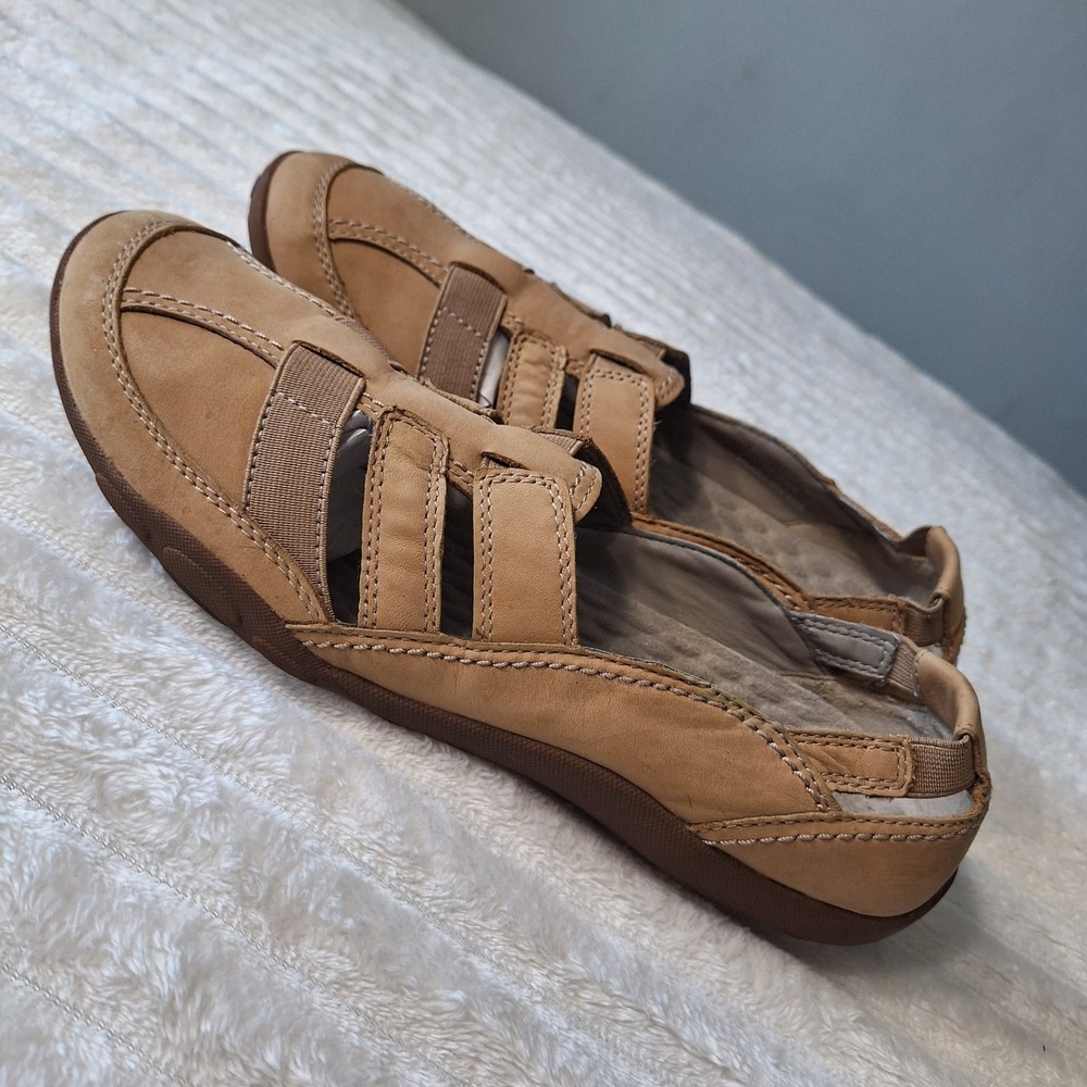 Clarks Haley Stork Skio  Shoes Womens 11M  Mushroom Nubuck Leather  Comfort